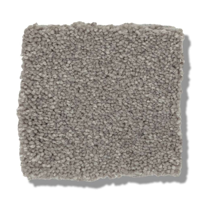 Simply The Best Solidify I 12' Taupe Stone Polyester Carpet - Textured