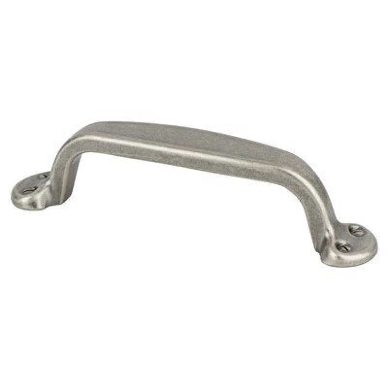 Andante Zinc Arch Pull - Antique Pewter - 3 25/32" (96 Mm) Center To Center