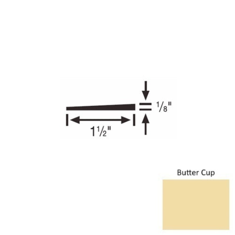 Solid 45 Butter Cup Rubber Reducer Strip