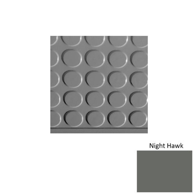 Roppe Night Hawk Vantage Raised Circular Rubber Stair Tread with Galley Red Abrasive Strip