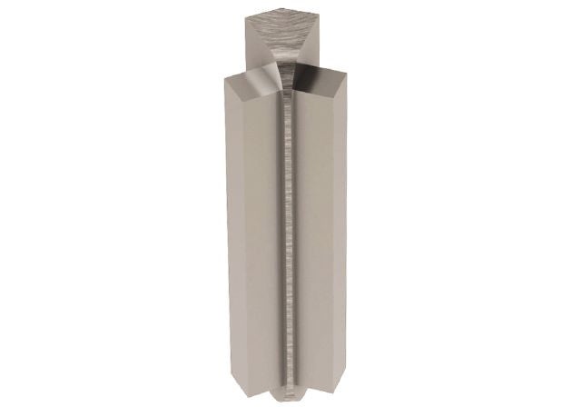 Rondec Step 135 Degree Inside Corner Metal Tile Edging Trim - Brushed Nickel Anodized Aluminum