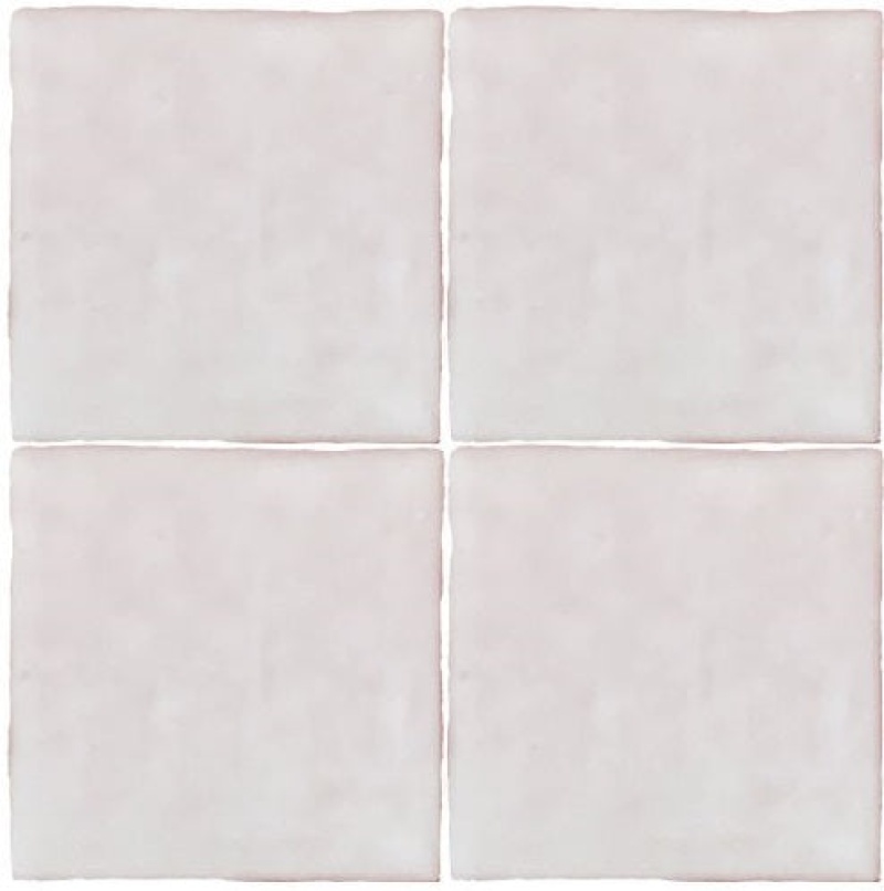 Melody Easton White Ceramic Tile - Glossy - 5" X 5"