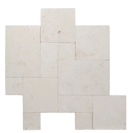 Symra Limestone French Paver Versailles Pattern - Tumbled - Various Sizes