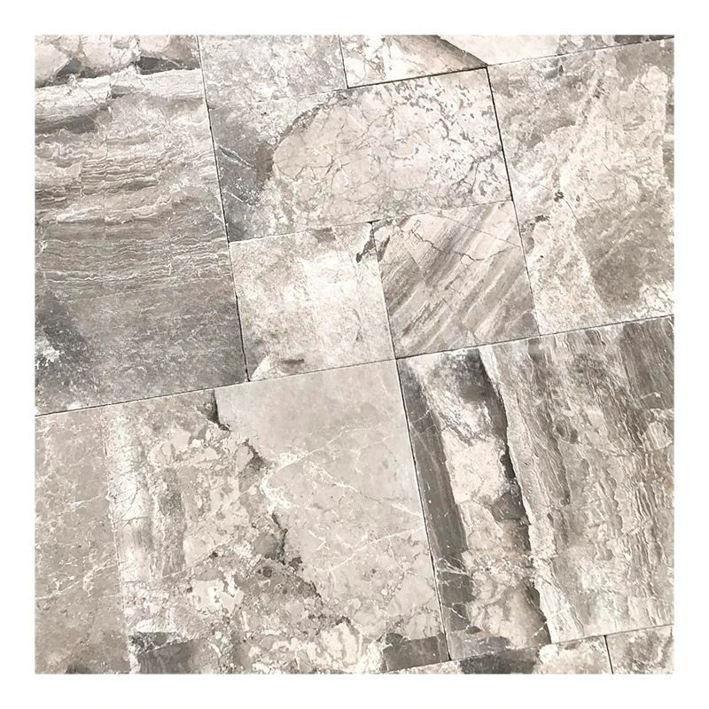Atlantic Gray Marble Versailles Pattern - Brushed - Various Sizes