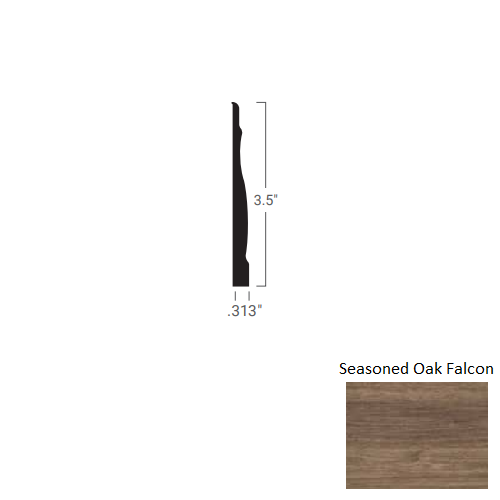 Johnsonite Seasoned Oak Falcon Rubber Wall Base