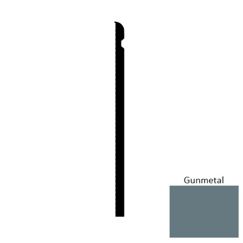 Base Sculptures Gunmetal Rubber Wall Base
