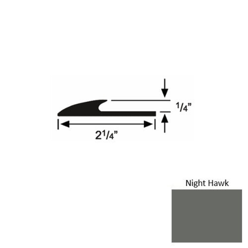 Solid 38 Night Hawk Rubber Glue Down Carpet Edge