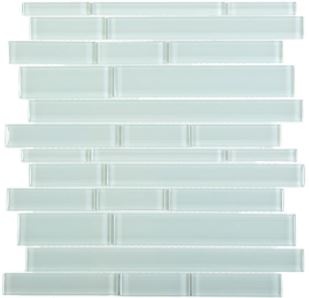 City White Mixed Glass Mosaic - Brick - Glossy