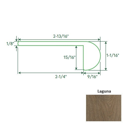 Black Label Malibu Laguna 94" Flush Stair Nose