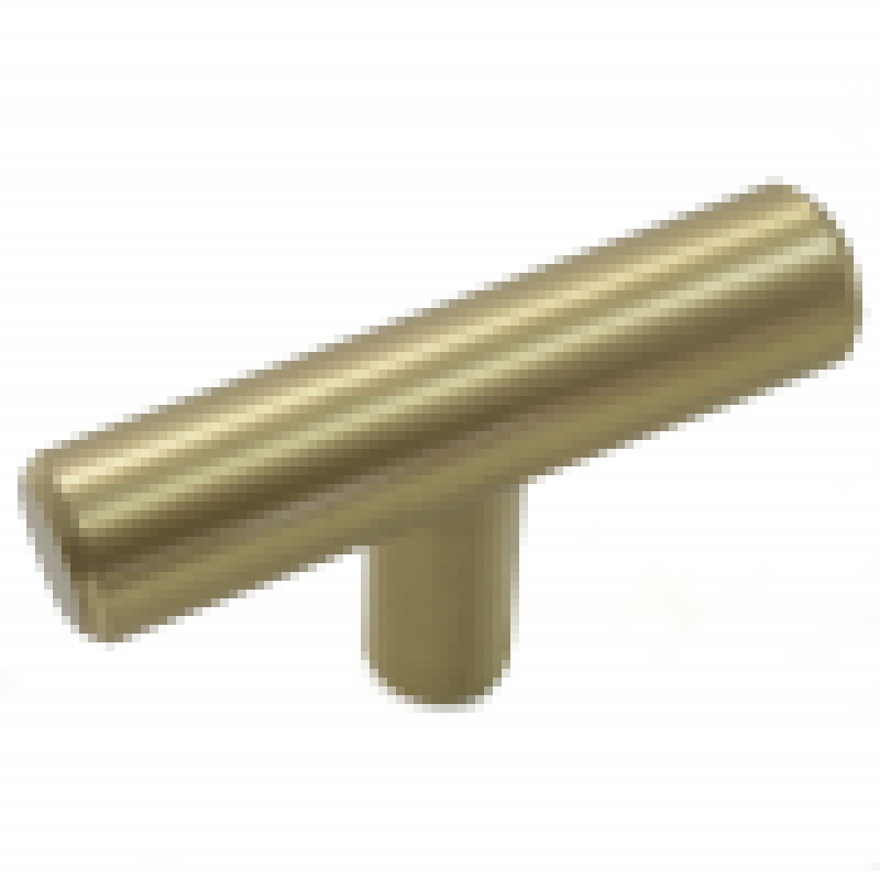 Melrose Steel Cabinet Knob - Satin Brass - 2" Length