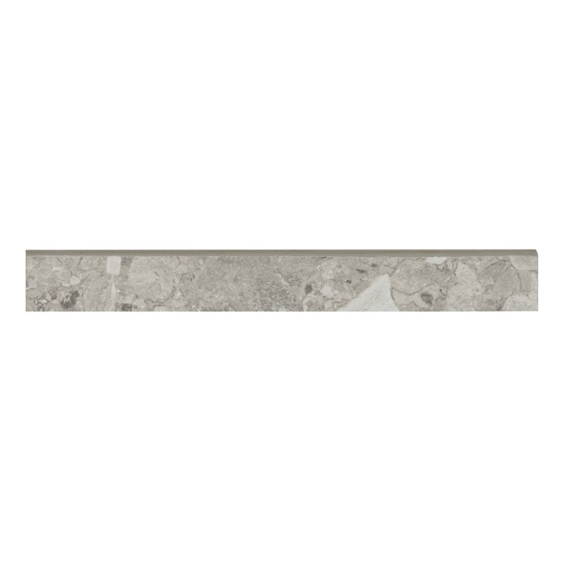 Frammenta Light Grey Porcelain Bullnose Trim