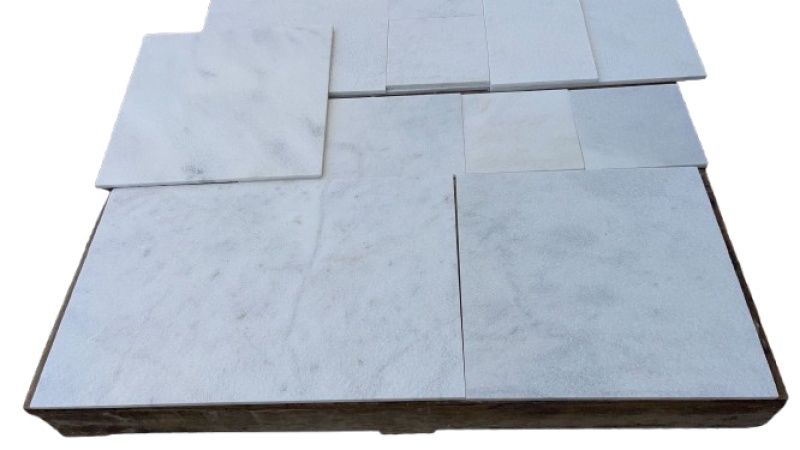 Fantasy White Marble Versailles Pattern - Leather - Various Sizes
