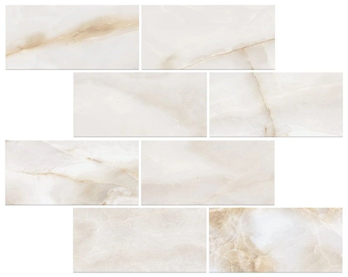 Penumbrix Bisque Porcelain Mosaic - 3" X 6" Brick