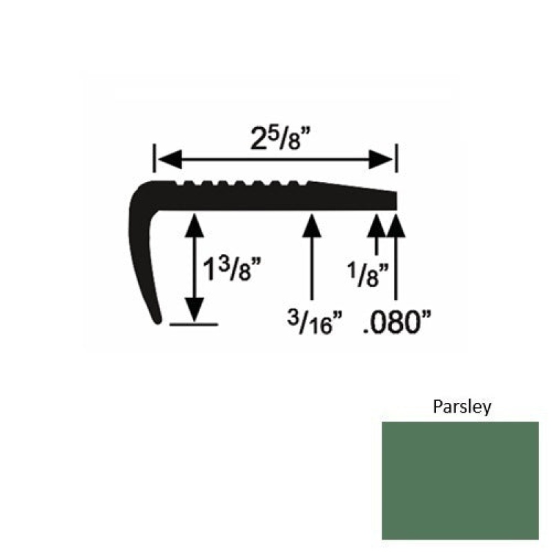 Roppe Solid 03 Parsley Rubber Residential Stair Nosing