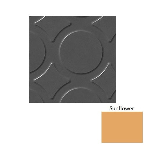 Flextones Sunflower Rct Radial Iii Rubber Distinct Designs Tile - Textured - 18" X 18"