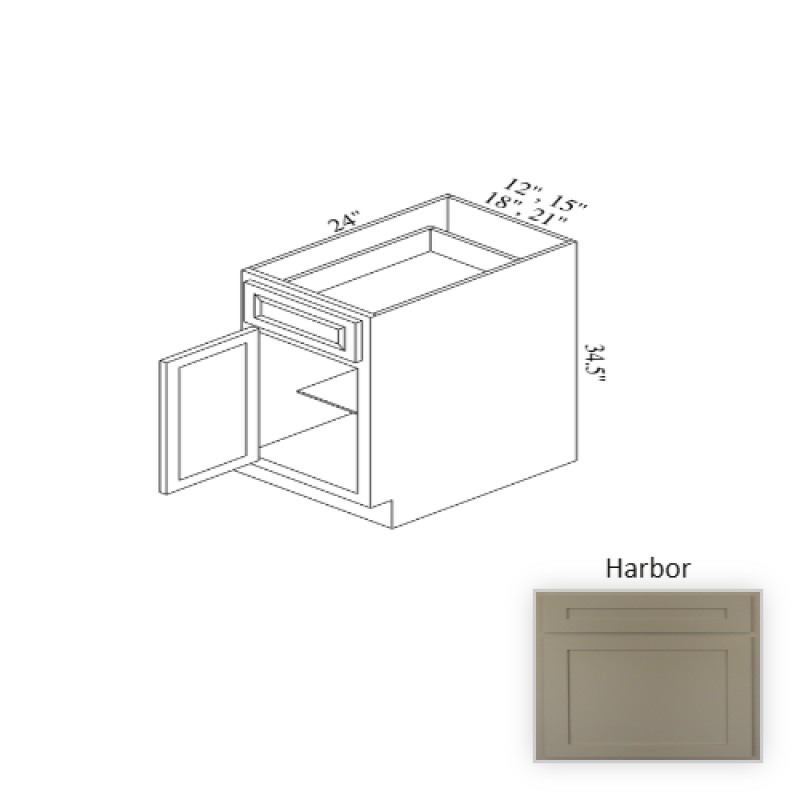 B18 Harbor Wood Kitchen Base Cabinet