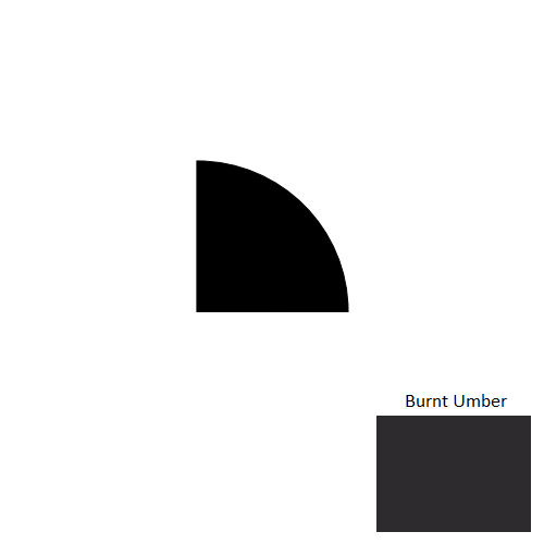 Johnsonite Burnt Umber Rubber Moulding / Trim - 1/2" X 8 Ft (96") X 1/2" Millwork Quarter Round - Millwork Quarter Round
