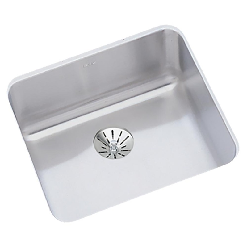Eluhad121255pd Lustertone Classic Stainless Steel Undermount Single Bowl Kitchen Sink - 14 X 1/2" 14 X 1/2" X 5 1/2" - Stainless Steel