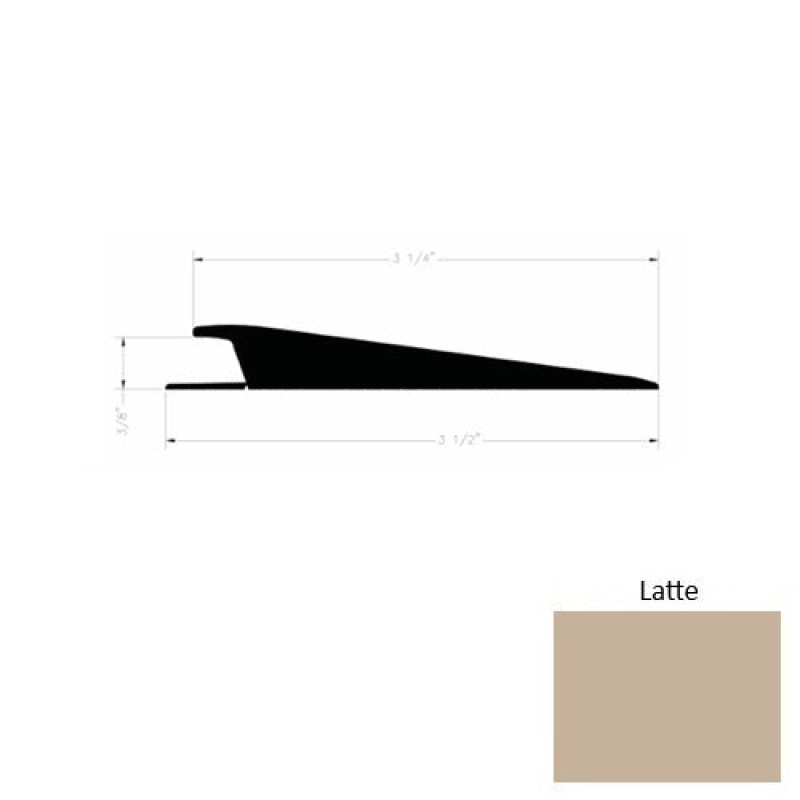 Solid 74 Latte Rubber Rolling Traffic Transition