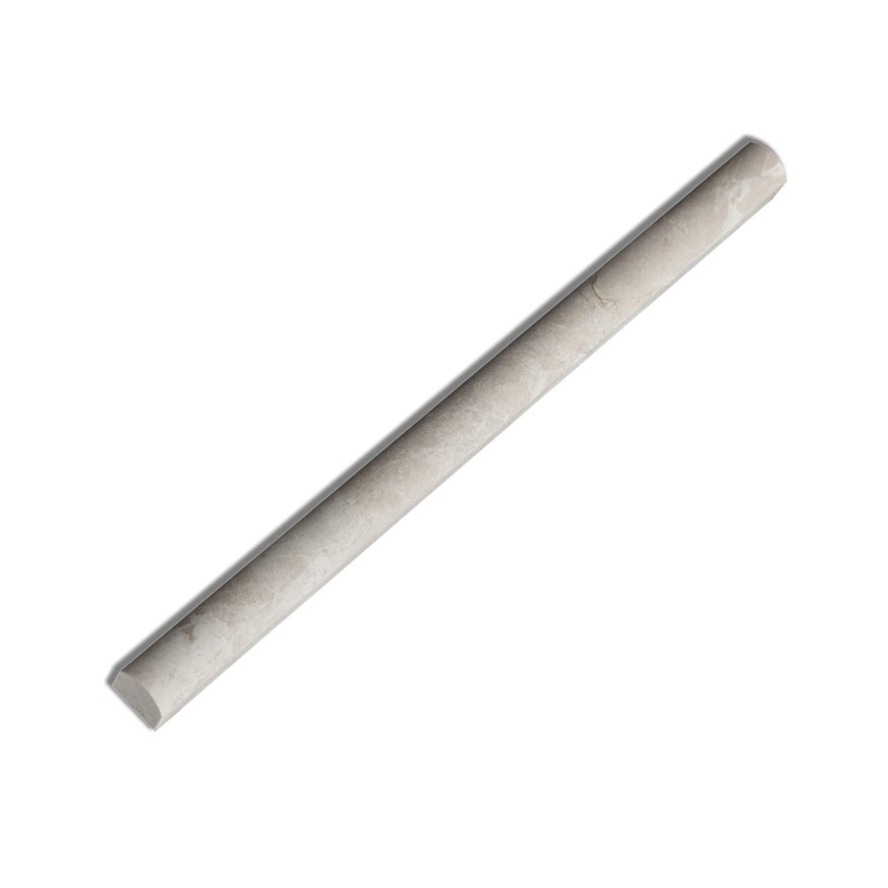White Pearl Marble Liner - 3/4" X 12" Bullnose
