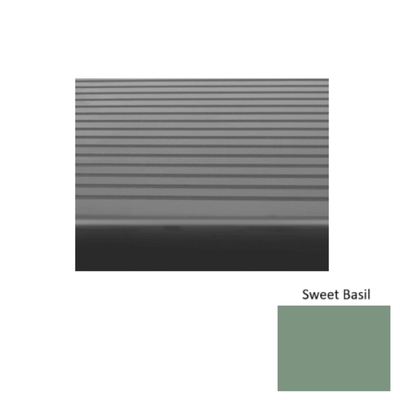 Solid 81 Sweet Basil Light Duty Rubber (Rd) Stair Tread - Ribbed