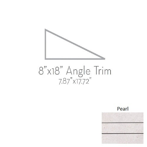 Radiant Pearl Porcelain Moulding / Trim - 8" x 18" Angle Trim - Matte