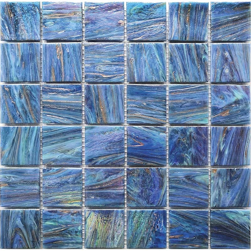 Alma Line Mix & Colors 2 Inch 2St Bl547 Glass Mosaic - 2" X 2" - Glossy