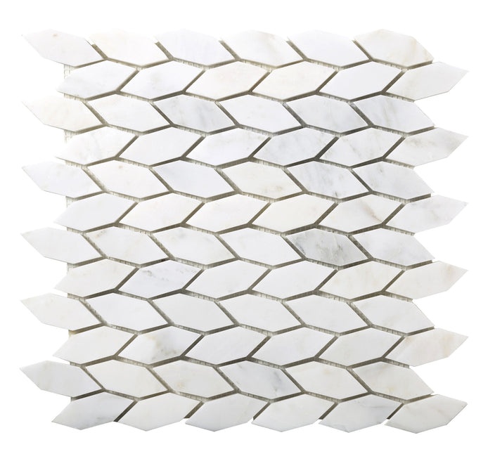 Winter Frost Marble Mosaic - Marquise - Polished