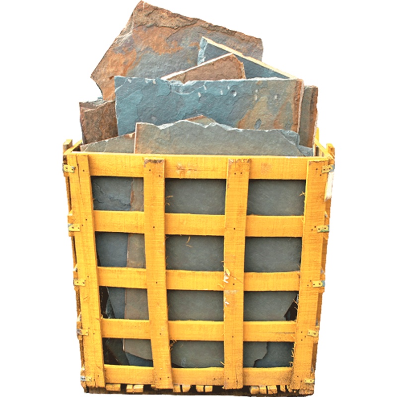 Green Rustic Slate Flagstone - Natural Cleft Face & Back