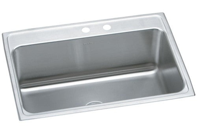 Dlr312212mr2 Lustertone Classic Stainless Steel Drop In Single Bowl Kitchen Sink - 31" X 22" X 11 5/8" With 2 Holes - Stainless Steel