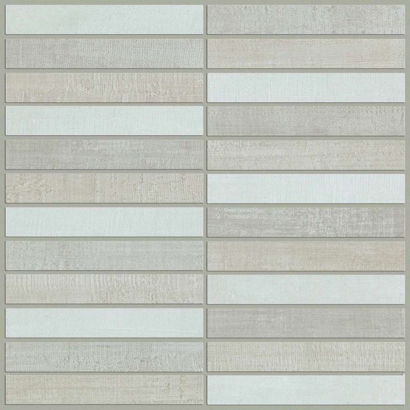 Tessuto Warm Porcelain Mosaic - Stacked - Light Textured