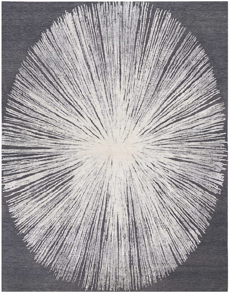 Christopher Guy Wool & Silk Chic Grey Cgs21 Wool Blend Contemporary Area Rug - 10 Ft X 14 Ft - Chic Grey