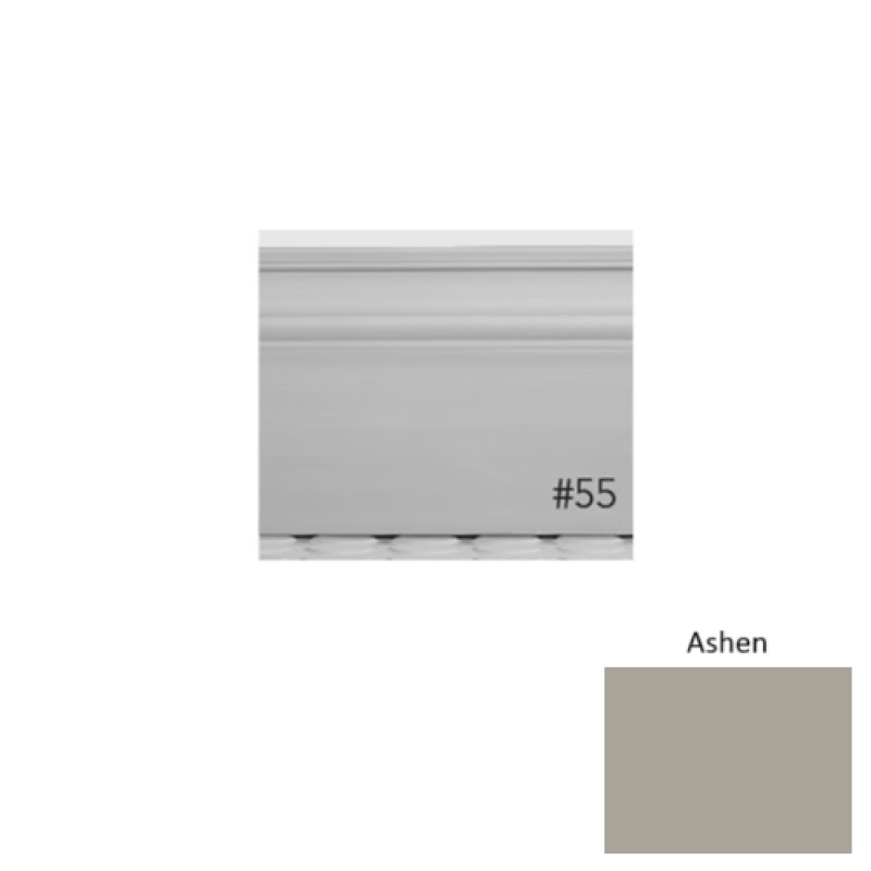 Pinnacle Plus #55 Nobility Ashen Rubber Wall Base - 5 1/2" X 8 Ft