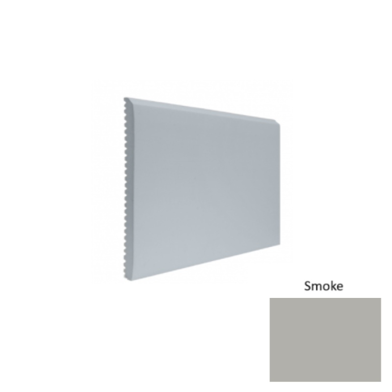 Contours #65 Vertical Smoke Rubber Profiled Wall Base - Satin