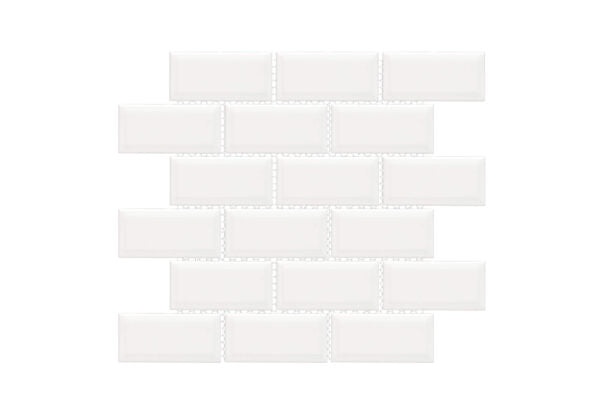 Artisan Plus Albar Porcelain Mosaic - 2" X 4" Beveled Brick - Glossy