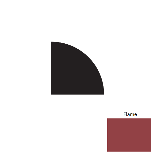 Johnsonite Flame Rubber Millwork Quarter Round Trim