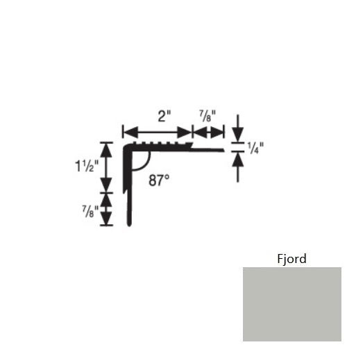 Flextones Fjord Vinyl 202 Double Butt Carpet Stair Nosing