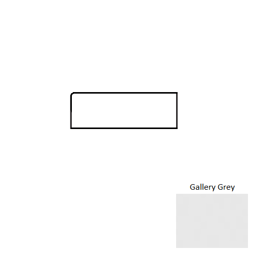 Soho Gallery Grey Ceramic Wall Trim - 2" x 8" Bullnose