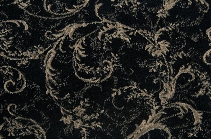 Lake Constance Black Polypropylene Carpet - Pattern