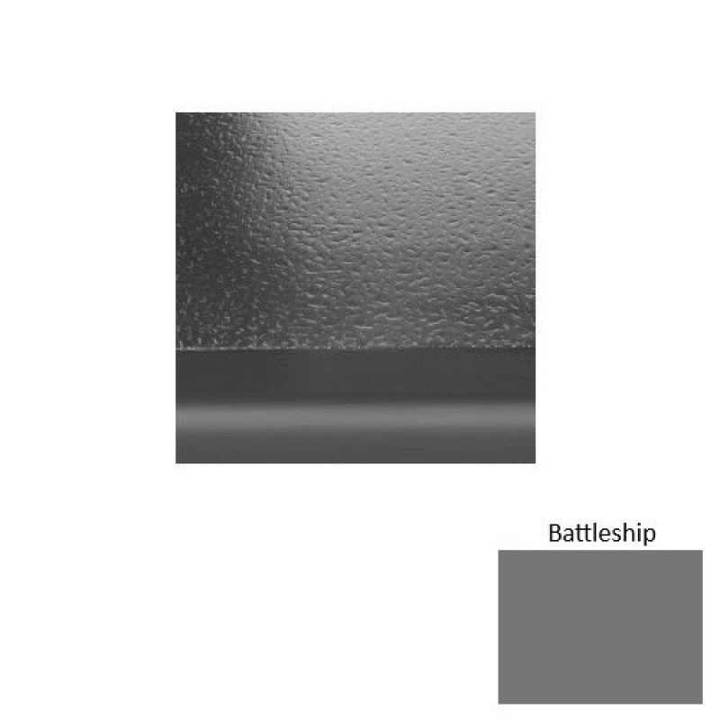 Roppe Solid 95 Battleship Hammered Rubber (Sq) Stair Tread with Riser