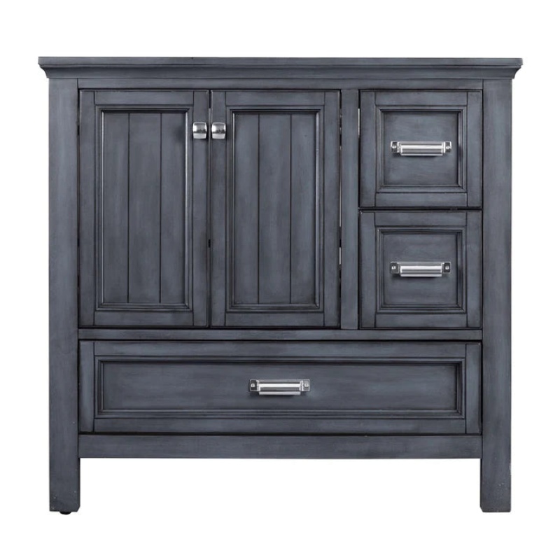 Brantley Harbor Blue Wood Freestanding Bathroom Vanity - 36" - Harbor Blue