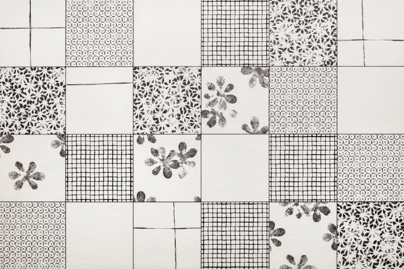 Chymia Mix 2 White Porcelain Tile - Matte - 12" X 12"