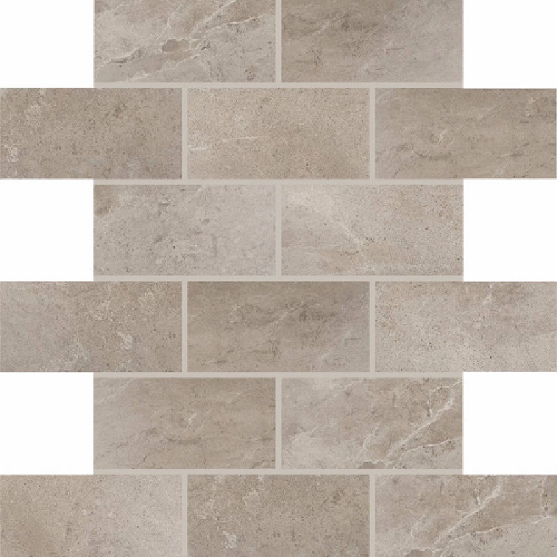 Artiquity Renoir Grey Ceramic Mosaic - 2" X 4" Brick - Matte