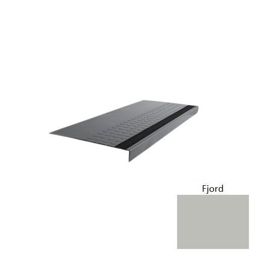 Flextones Fjord Type 776 With Flush Ribbed / Smooth Insert Distinct Designs Rubber - 12" X 72" Stair Tread - Rgt Radial Ii Raised Disc Design
