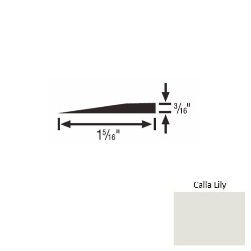 Solid 23 Calla Lily Rubber Reducer Strip