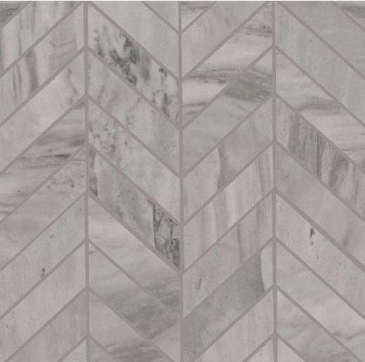 Eden Bardiglio Porcelain Mosaic - Chevron - Matte