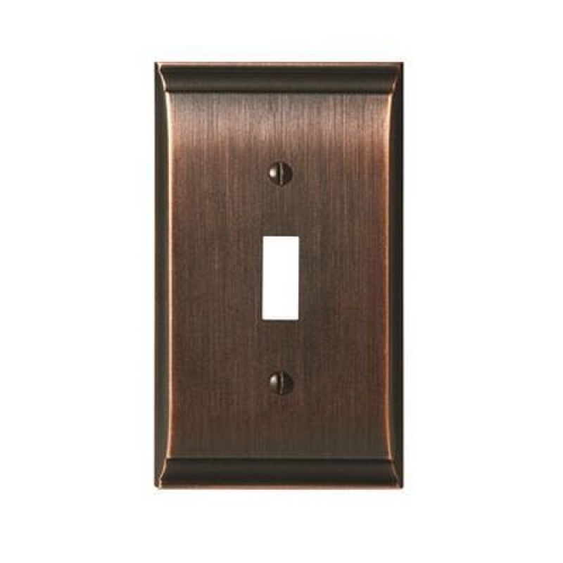 Amerock Candler Zinc 1-Gang Toggle Switch Wall Plate