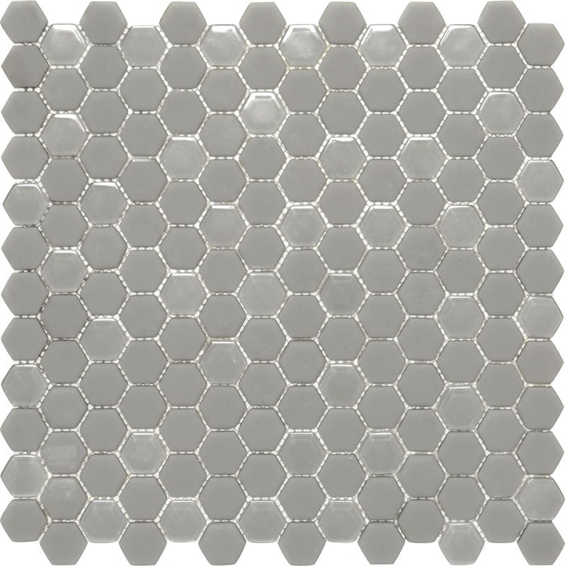 Verre Truffle Forme Glass Mosaic - 0.9" X 0.9" Hexagon - Glossy & Matte