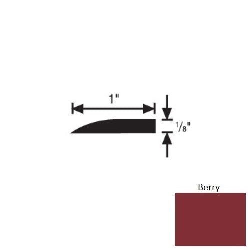 Flextones Berry Vinyl 192A Tile Reducer Strip - 1" X 3 Ft - Thermoplastic