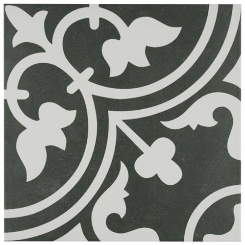 Arte Black Porcelain Tile - Matte - 9 3/4" x 9 3/4"